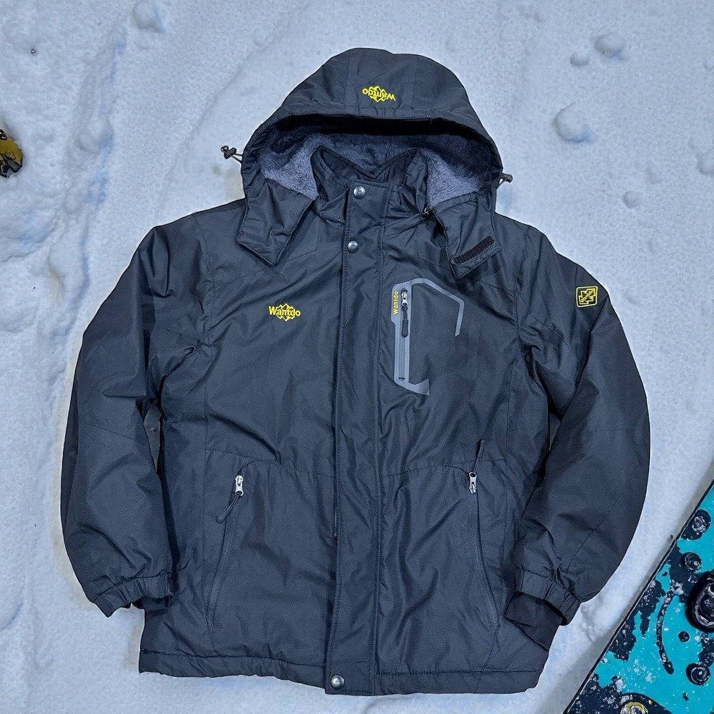 Wantdo Men's Waterproof Ski Fleece Winter Coat‎ Windproof Rain Jacket - Small